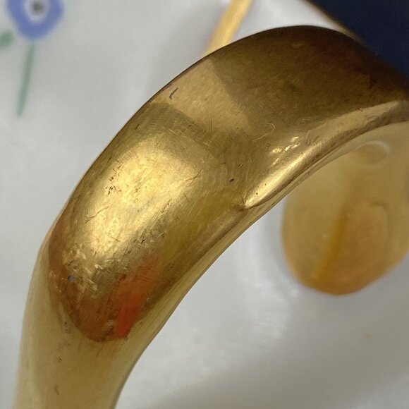 Nappy Plate Candy Trinket Dish Stripes Flowers White Gold Marked Germany Round - Picture 11 of 12